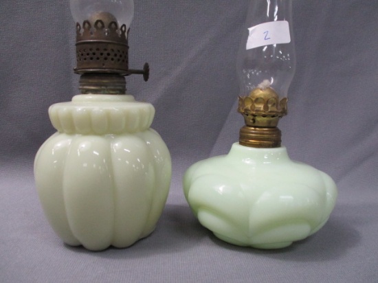 "2 Miniature Oil Lamps