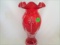 Fenton Ruby Christmas HP Vase 