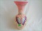 Fenton Burmese Butterfly 9 1/2 Vase made for QVC