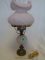 Fenton Purple Satrin Poppy student Lamp