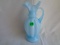 Fenton Blue Overlay 8 1/2' Melon Pitcher