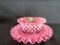 Fenton Cranberry Opal Hobnail Mayo 2 pc set