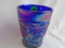 Joe St Clair Blue Carnival Oak Leaf and Grape Tumbler