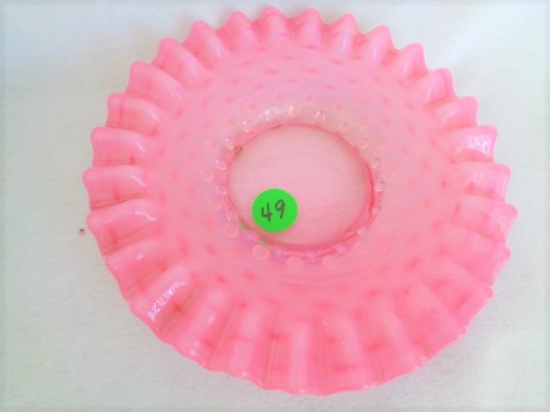 Fenton Cranberry Hobnail Plate