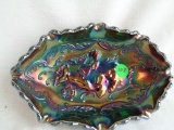 Fenton Amythyst Carnival Pansy Tray