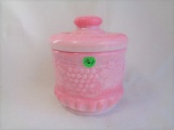 Fenton Rosalene Tobacco Jar