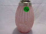 Fenton Pink L G Wright Corn Maze Sugar Shaker