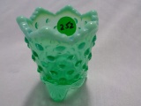 Fenton Green Opal Hobnail Toothpick