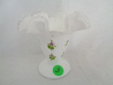 Fenton Violets in the Snow Vase