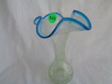 Art Glass Blue Crest 5 1/2