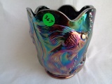 Fenton Black Carnival Atlantis Vase