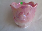 Fenton Rosalene Irid. Atlantis Vase