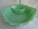 Mosser Jadeite Chip Dip Made from Fenton Mold