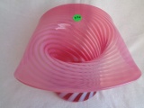 Fenton Cranberry Opal Swirl Optic 9