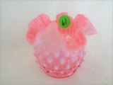 Fenton Cranberry Opal Hobnail 3