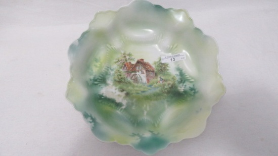RS Prussia 9.5" Mill Scene bowl.