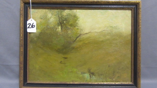 Will Larrymore Smedley; Chautauqua New York Artist 9.25" x 13" framed. "Hid