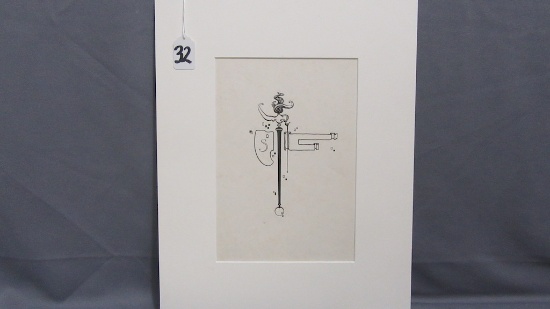 Will Larrymore Smedley; Chautauqua New York Artist 7.25'' X 10.5''' Matted.