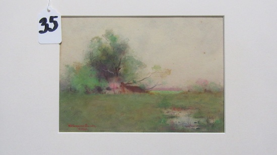 Will Larrymore Smedley; Chautauqua New York Artist 7.75'' x 5.5'' Matted. "