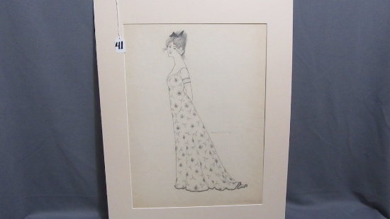 Will Larrymore Smedley; Chautauqua New York Artist 21.25" x 16" matted. "Dr