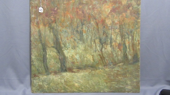 Will Larrymore Smedley; Chautauqua New York Artist 26.75" x 23.5" unframed