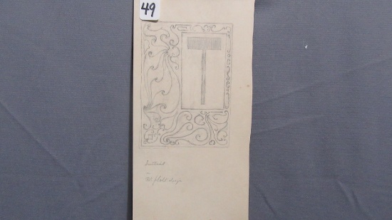 Will Larrymore Smedley; Chautauqua New York Artist 11" x 5" unframed. "Init