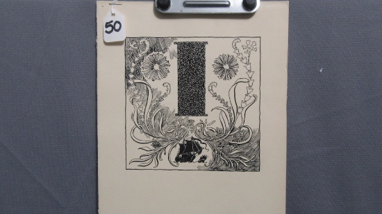 Will Larrymore Smedley; Chautauqua New York Artist 10.5" x 7.25" unframed.