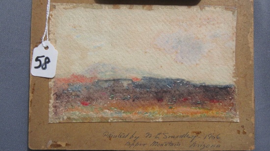 Will Larrymore Smedley; Chautauqua New York Artist 4.25" x 6.75" unframed.