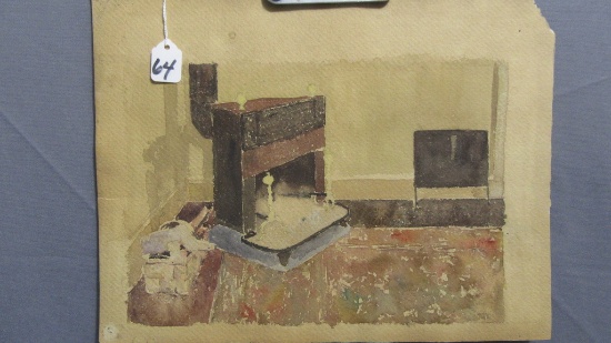 Will Larrymore Smedley; Chautauqua New York Artist 16" x 12.5" unframed. "W