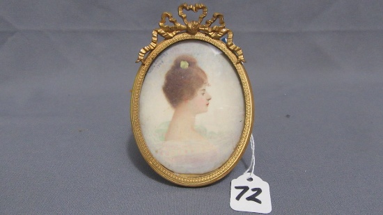 Will Larrymore Smedley; Chautauqua New York Artist 3'' x 2.5'' in decorativ