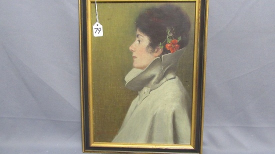 Will Larrymore Smedley; Chautauqua New York Artist 10" x 14" framed. "Adela