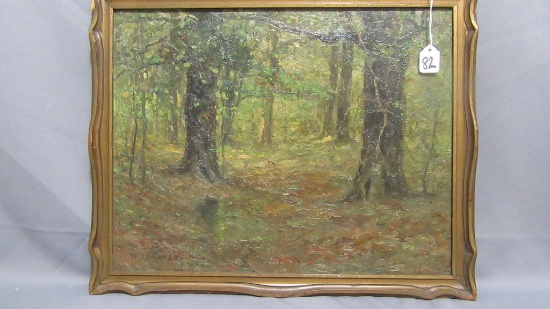 Will Larrymore Smedley; Chautauqua New York Artist 16.5" x 13" framed. "Mys