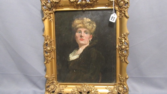 Will Larrymore Smedley; Chautauqua New York Artist Lady Portrait on Board a