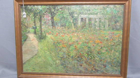 Will Larrymore Smedley; Chautauqua New York Artist 23" x 15.5" framed. "Gar
