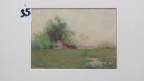 Will Larrymore Smedley; Chautauqua New York Artist 7.75'' x 5.5'' Matted. 