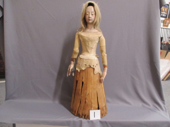 The Italian Cresh Figurine - Carved wood, 30" tall