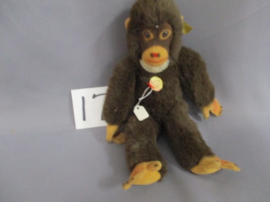 Steiff monkey, original tag and button in ear. Name is Jocko