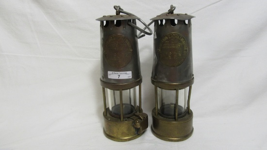 Pair of Miners lanterns, Protector Lamp & Lighting Co. Nice pair of oil lam