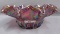 Fenton Art Glass purple Carnival G & C whimsey bowl