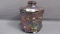 Fenton Art Glass purple Carnival G & C tobacco jar