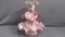 Fenton Art Glass rosalene hand painte 4 lily epergne. Marilyn Wagner