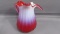 Fenton Art Glass cranberry opal Folded vase