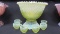 Fenton Art Glass 8pc vaseline opal hobnail CRE punch set