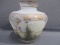 Fenton Art Glass Painted scenic vase 8 x 8