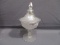 Fenton Art Glass Terry Crider white irid SInging Birds compote.. I have see