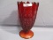 Fenton Art Glass Red hobnail corn vase