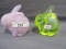 Fenton Art Glass 2 Rabbits as shown