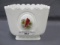 Fenton Art Glass square cardinals vase 4.5