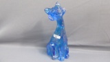 Fenton Art Glass blue Carnival Alley cat
