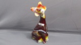 Fenton Art Glass red slag Alley cat